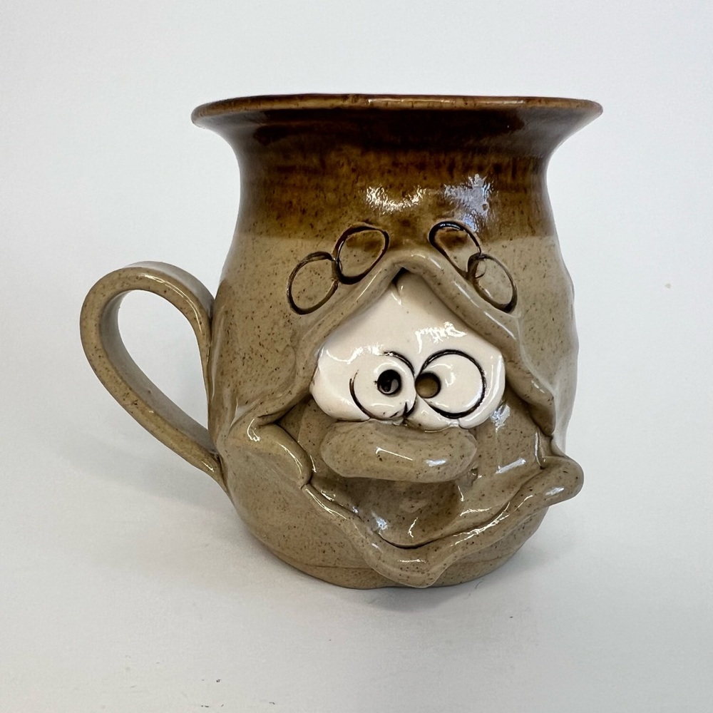 Vintage Pretty Ugly Mug by The Pretty Ugly Pottery Company Wales 90s